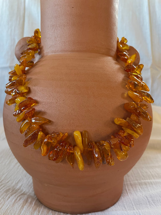 Honey Thorns Baltic Amber Necklace
