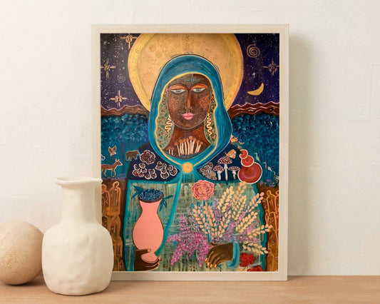 "Our Lady of Mycelium Mysteries" Print